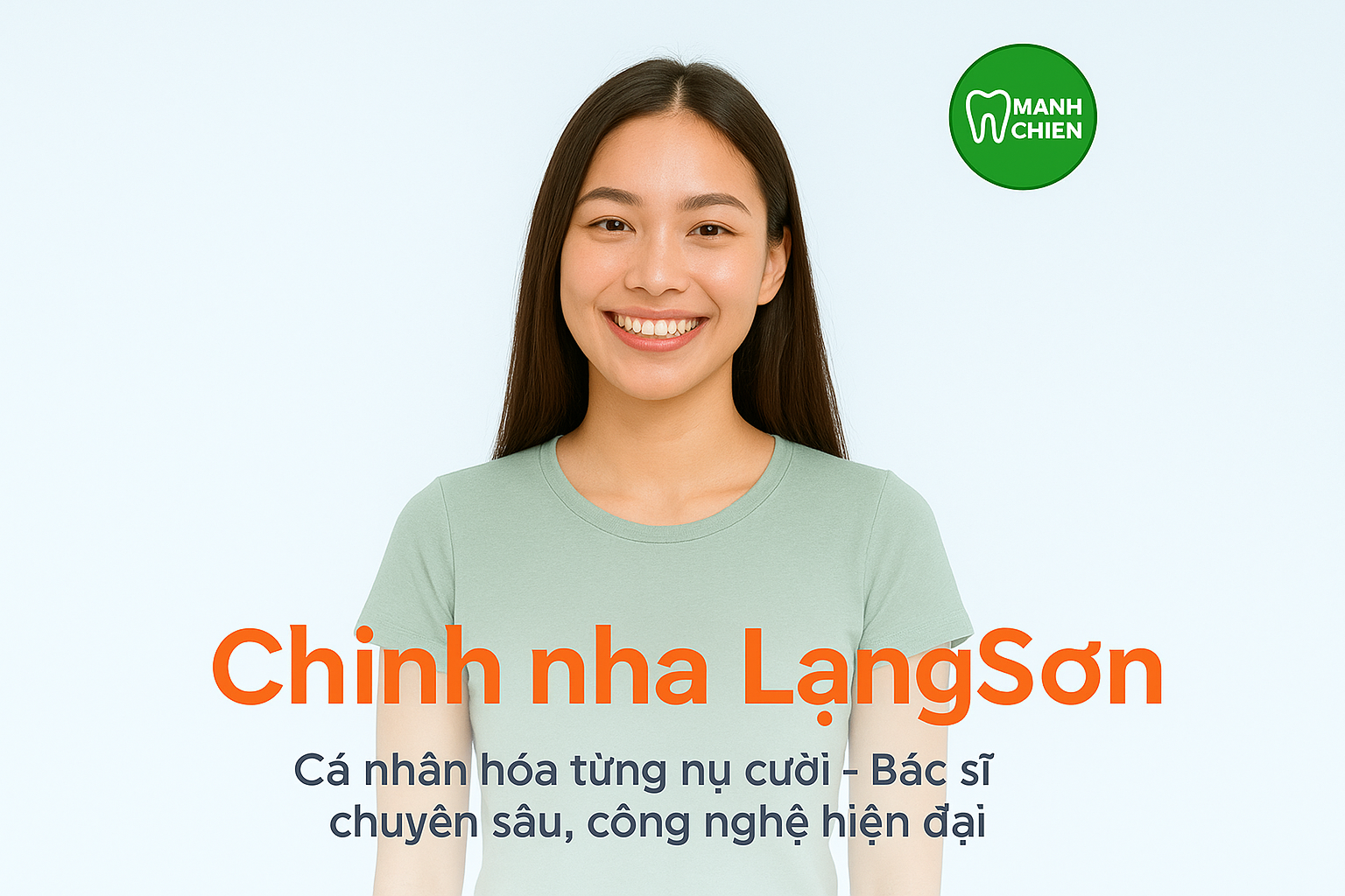 Khách hàng sau chỉnh nha tại Nha khoa Mạnh Chiến Lạng Sơn – răng đều, nụ cười tươi